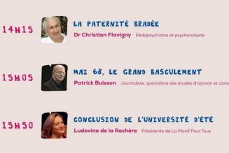 Université d’été de La Manif Pour Tous en direct