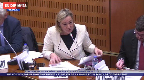 Audition de La Manif Pour Tous par la Mission d’information sur la bioéthique