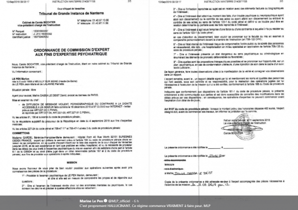 Nouveau délire judiciaire contre Marine Le Pen