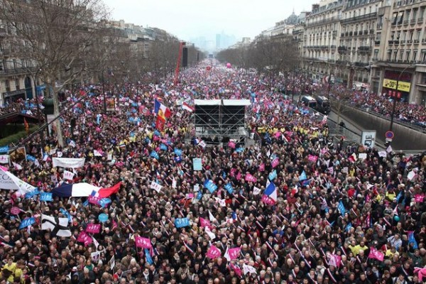 Nous étions bien un million à l’appel de La Manif Pour Tous