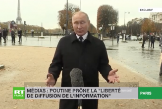 Poutine fustige le traitement réservé à RT par l’Elysée