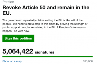 Pourquoi la pétition anti-Brexit est-elle bidon ?