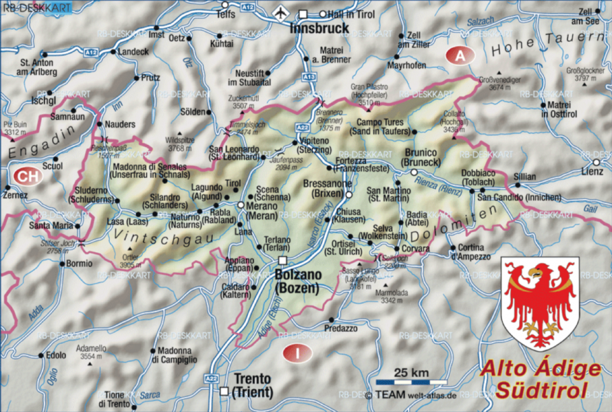 Pèlerinage en Italie du Nord (23 juillet – 2 août 2019) : Tyrol du Sud, Vénétie