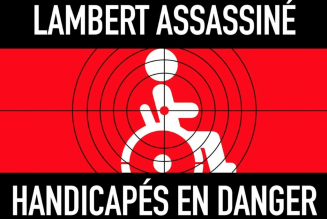 Rassemblement devant le ministère de la justice, pour Vincent Lambert