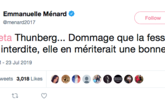 Twitter censure un tweet ironique d’Emmanuelle Ménard sur Greta Thunberg, la nouvelle icône