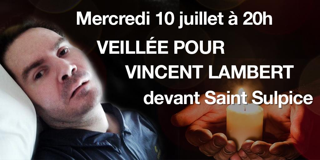 Venez nombreux mercredi 10 juillet à 20h devant Saint Sulpice pour une veillée autour de Vincent