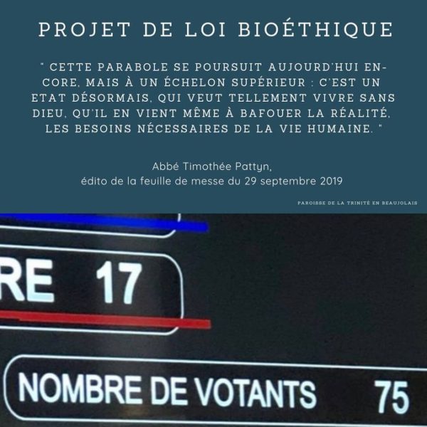 “C’est un Etat désormais, qui veut tellement vivre sans Dieu, qu’il en vient même à bafouer la réalité, les besoins nécessaires de la vie humaine”