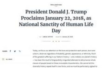 Donald Trump : “Nous nous opposons à tout projet qui tente d’affirmer un droit mondial à l’avortement”