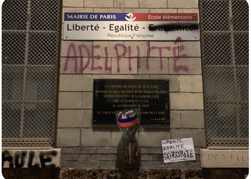 Une candidate lesbienne diffuse la photo de la profanation d’une plaque rendant hommage aux juifs déportés