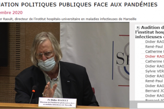 Le Professeur Raoult au Sénat. Bis repetita placent