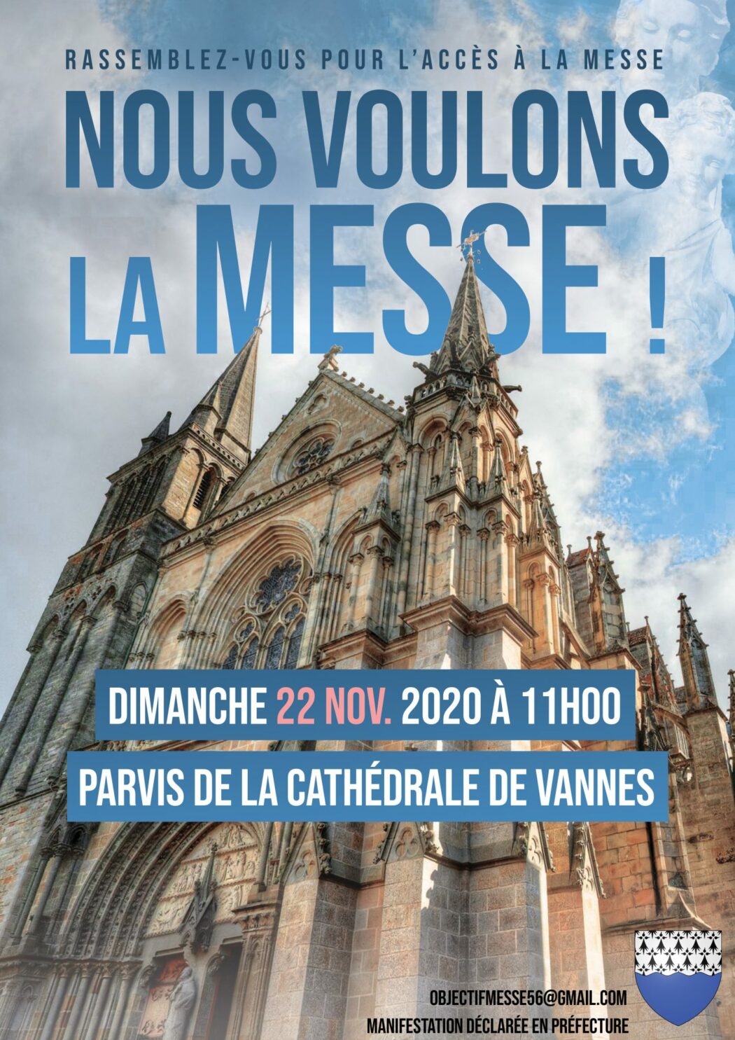 Manifestation pour la messe à Vannes