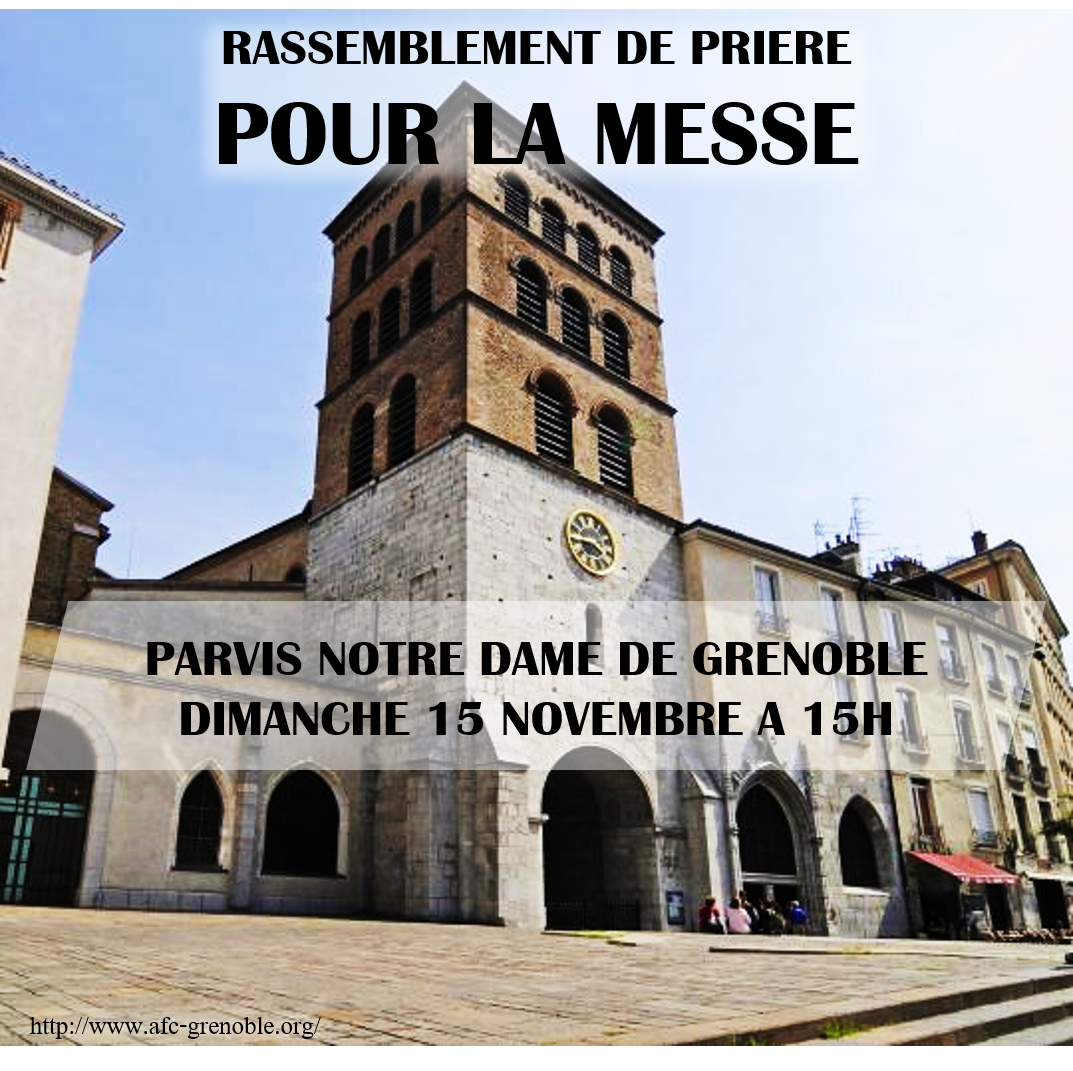 Dimanche 15 novembre : rassemblements pour la messe Plm