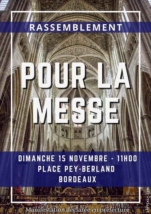 Dimanche 15 novembre : rassemblements pour la messe Pour-la-messe