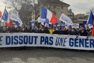 Manifestation contre la dissolution de Génération Identitaire à Paris