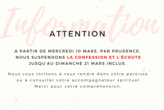 Interruption provisoire des confessions à la chapelle de la médaille miraculeuse [Add.]