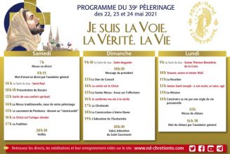 Voici le programme de ce 39ème pèlerinage de Chrétienté