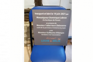 Mgr Lebrun inaugure un lieu d’écoute Louis et Zélie près de Rouen