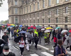 Manifestation en cours contre le passe sanitaire de l’Assemblée Nationale jusqu’au Conseil Constitutionnel