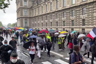 Manifestation en cours contre le passe sanitaire de l’Assemblée Nationale jusqu’au Conseil Constitutionnel