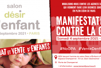 GPA : manifestation devant le salon de vente d’enfants