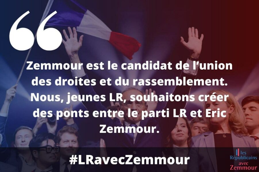 1 417 élus, cadres, adhérents et sympathisants LR publient une tribune de soutien à Eric Zemmour