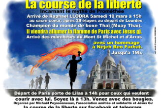 Course de la liberté de 700km de Notre-Dame du Rosaire à Lourdes au Sacré-Cœur de Paris