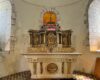 L’autel de l’église paroissiale de Fontgombault est en restauration