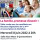 « La famille, promesse d’avenir » – Echange avec les candidats aux élections législatives – 4ème Circonscription du Morbihan