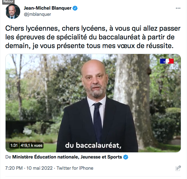 A quand un ministre de l’Education nationale sachant écrire en français ?