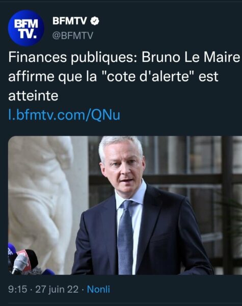 Bruno Le Maire : “Nous allons provoquer l’effondrement de l’économie…”