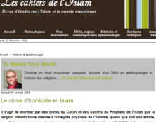 Paroles d’un docteur en droit musulman à propos du meurtre en islam : une sorte d’apothéose