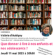 11 mai : Conférence – Que donner à lire à nos enfants et nos adolescents ? Valérie d’Aubigny à Vannes